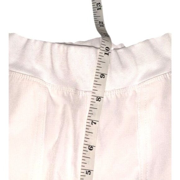 White Elastic Waist Cargo Scrub Pants Women M Straight Leg Polyester Blend - Picture 7 of 8